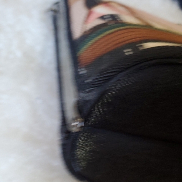 Moo Roo Black and Tan Mini Bag with Patchwork Design and Structured Shape - Picture 11 of 15